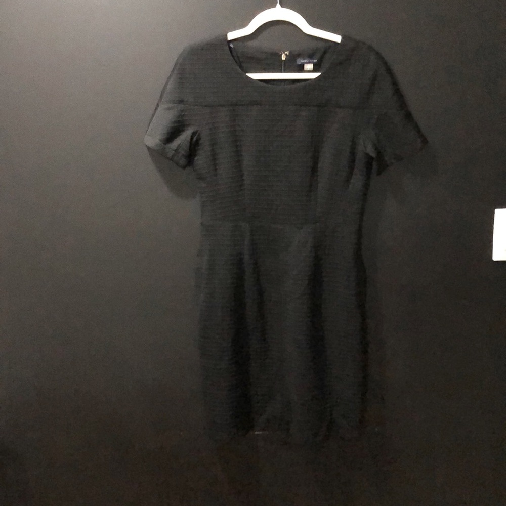 Tommy Hilfiger black textured knit dress